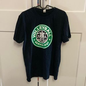 Volleyball starbucks tee